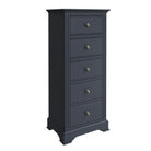 Starlight 5 Drawer Narrow Chest - Midnight Grey - BedHut