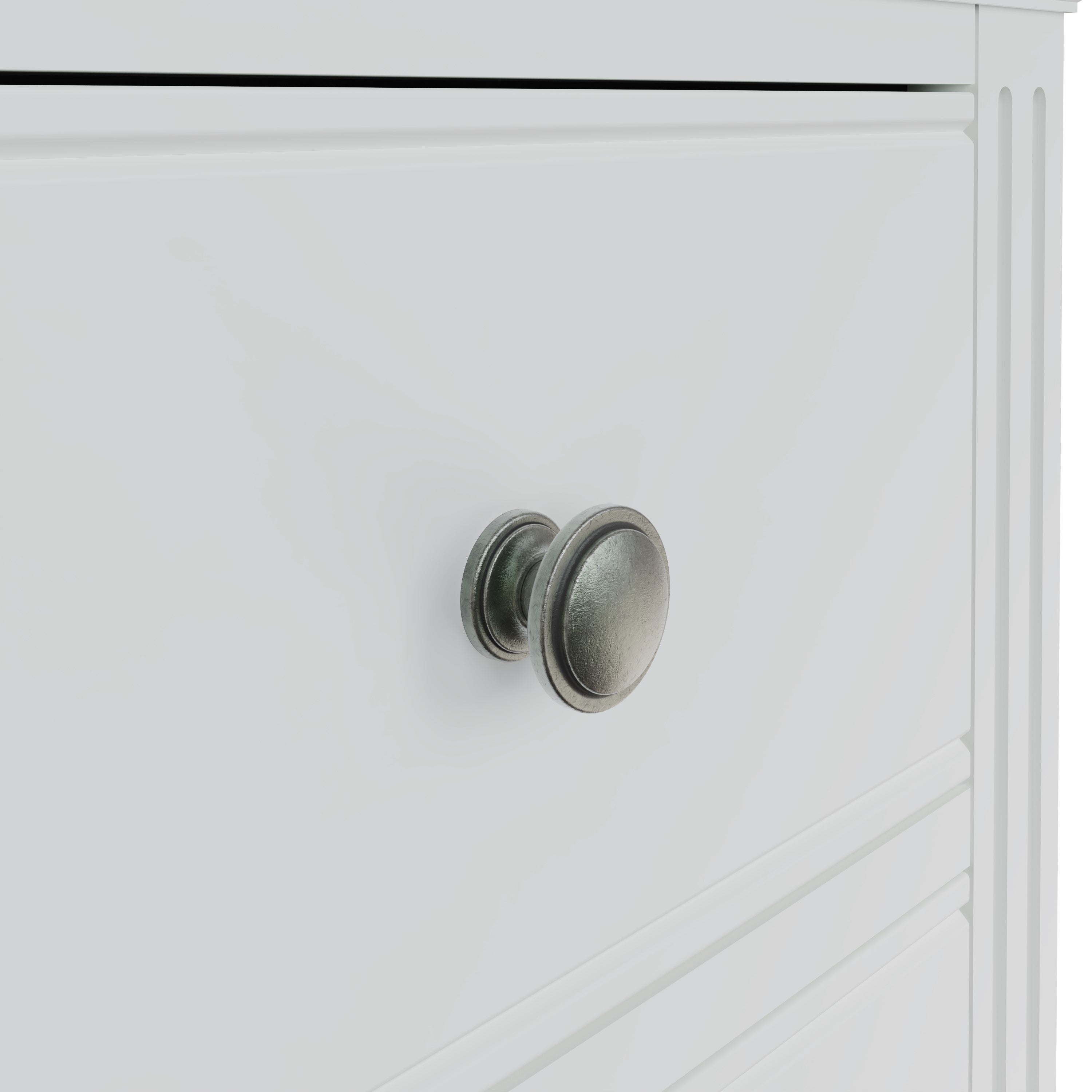 Starlight 5 Drawer Narrow Chest - White - BedHut
