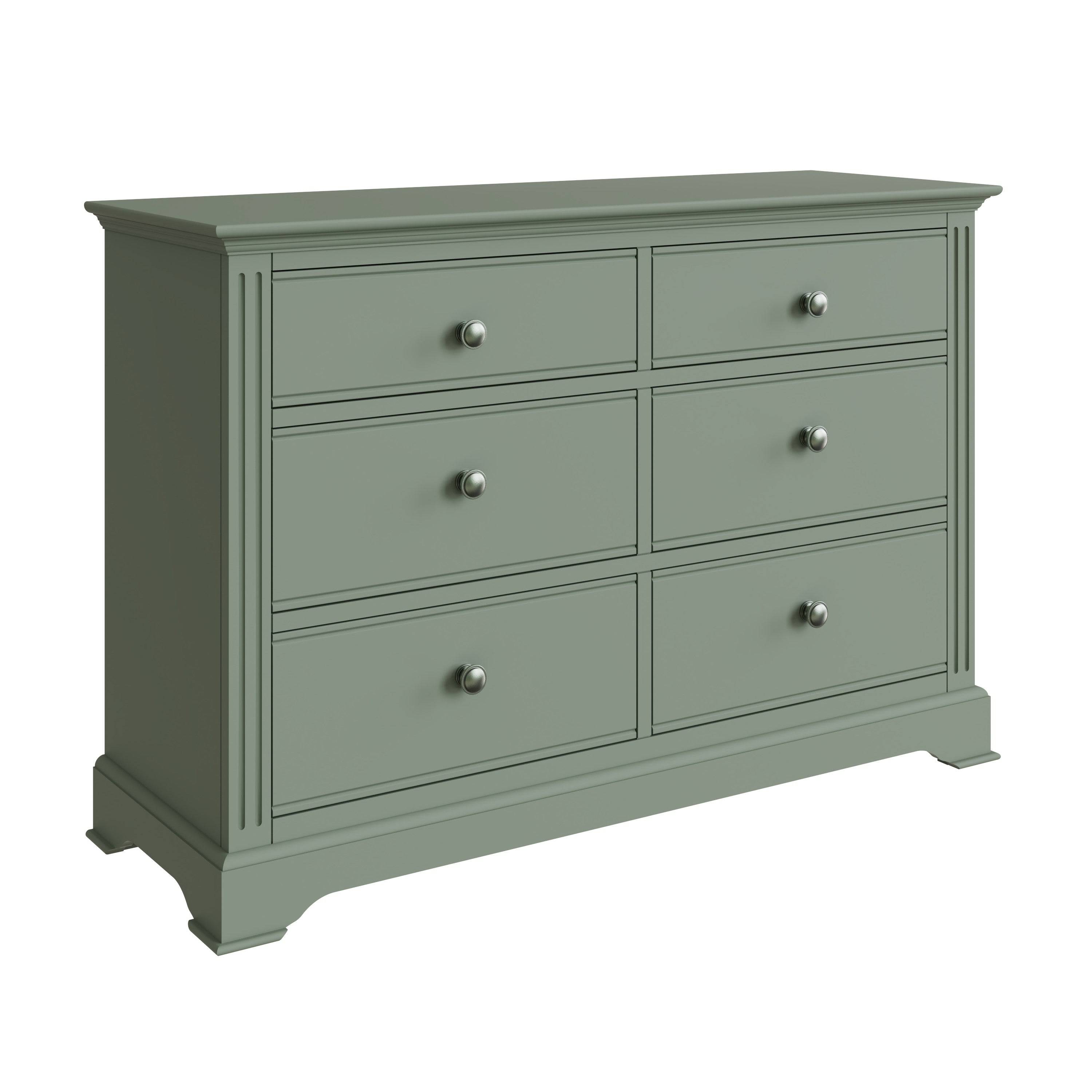 Starlight 6 Drawer Chest - Cactus Green - BedHut