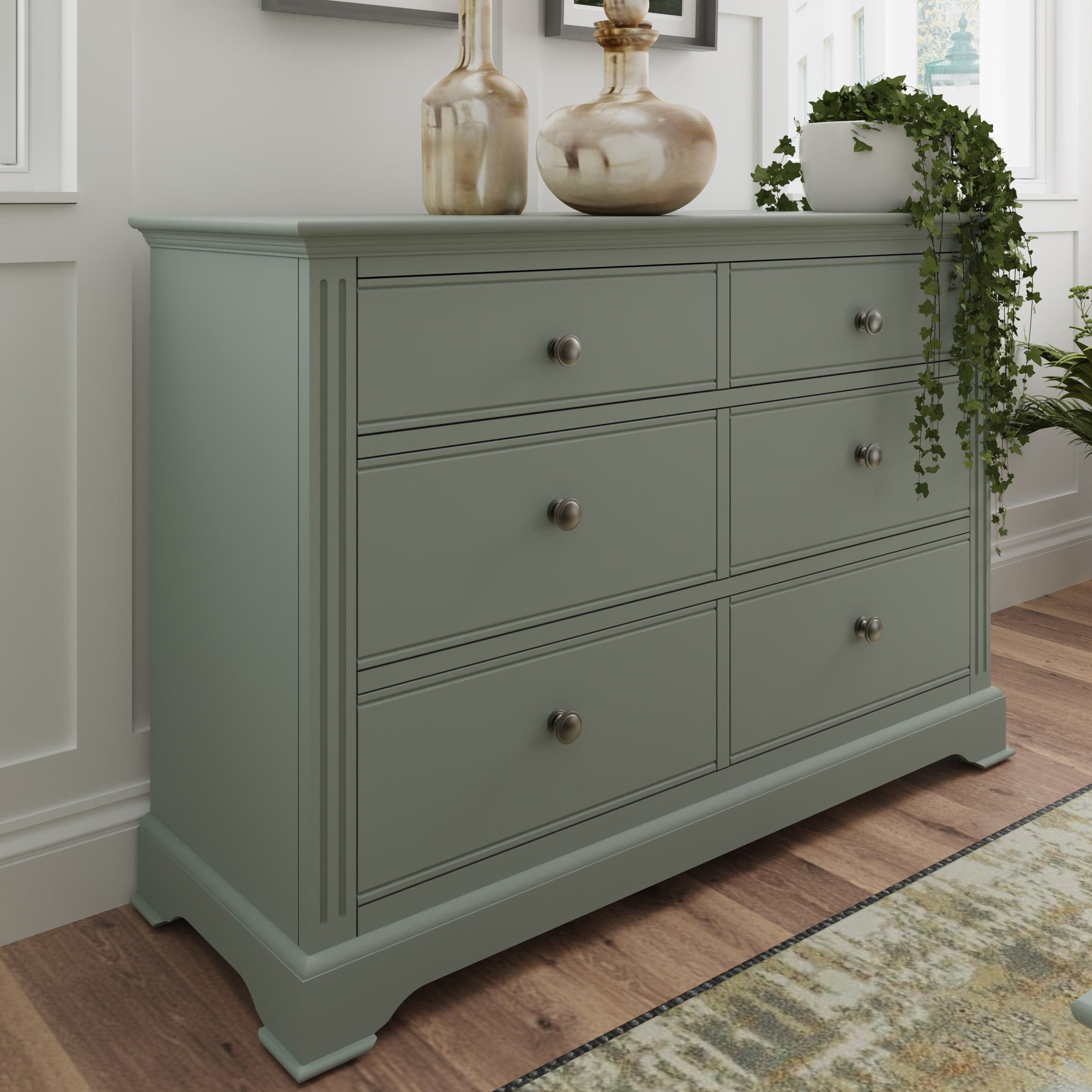 Starlight 6 Drawer Chest - Cactus Green - BedHut