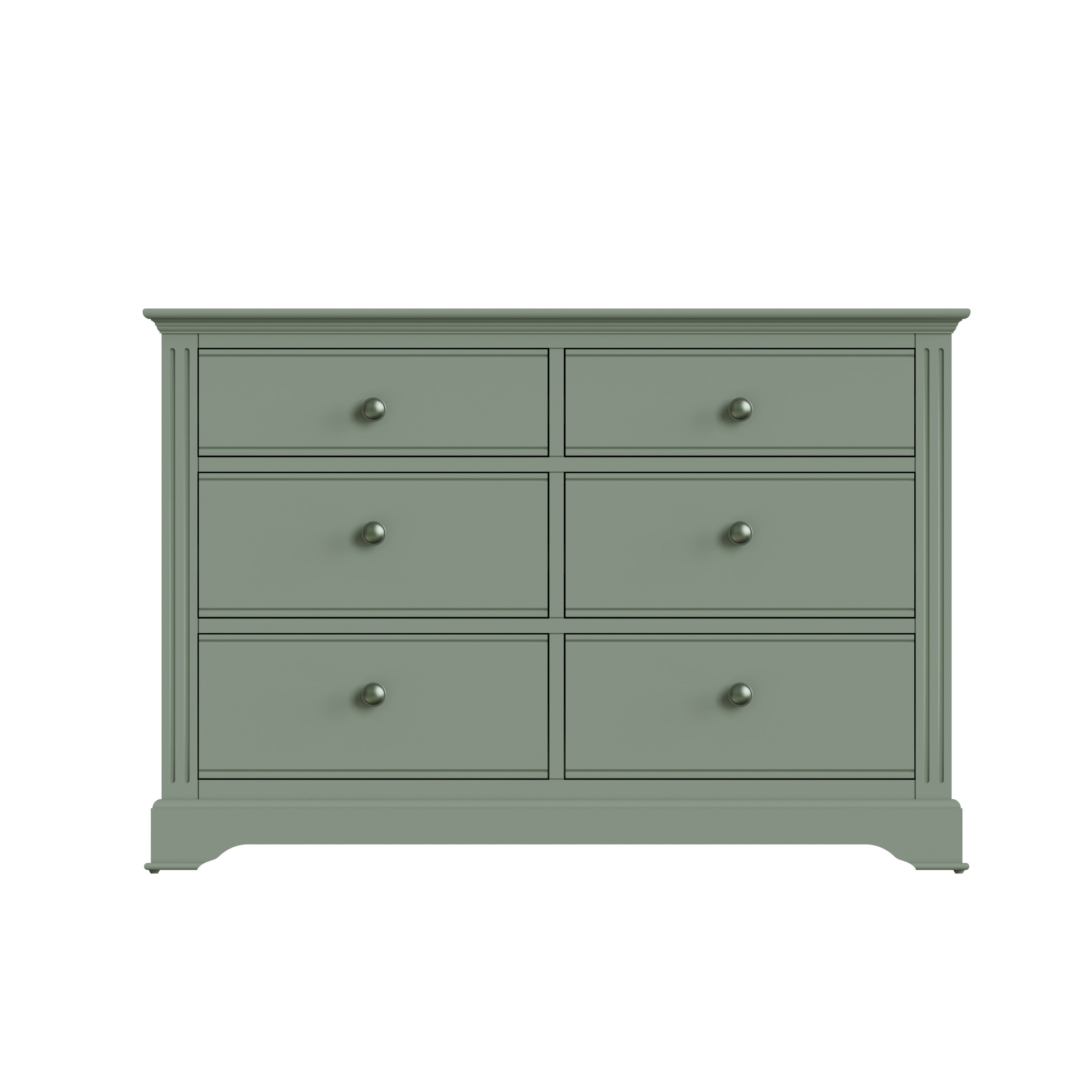 Starlight 6 Drawer Chest - Cactus Green - BedHut