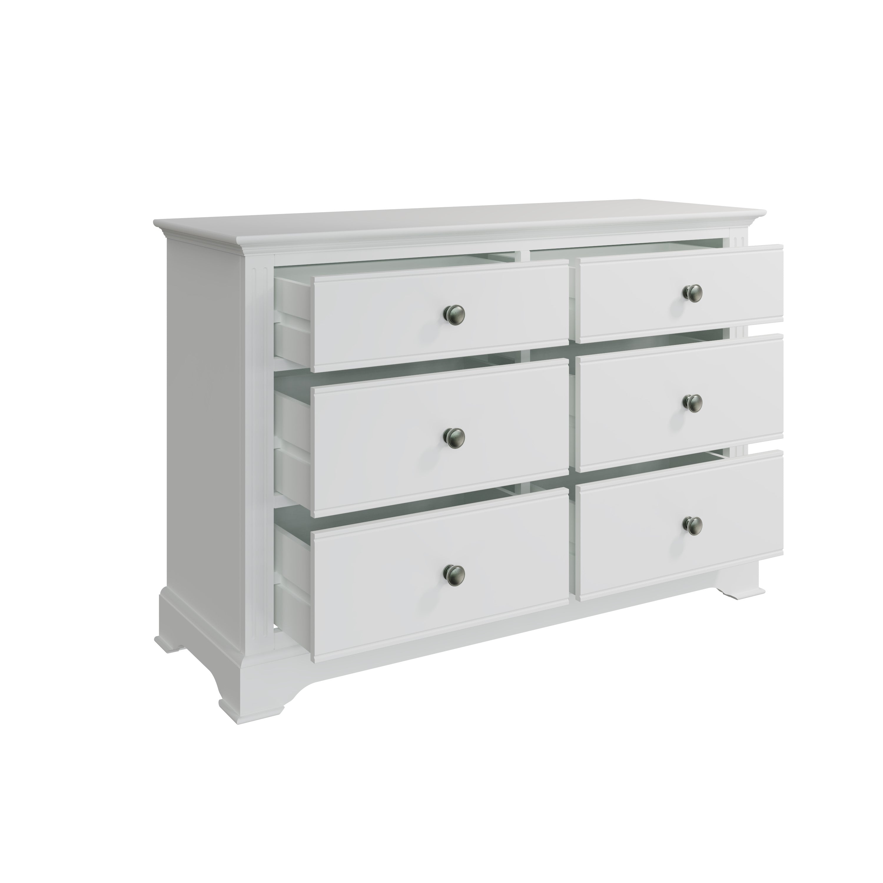 Starlight 6 Drawer Chest - White - BedHut