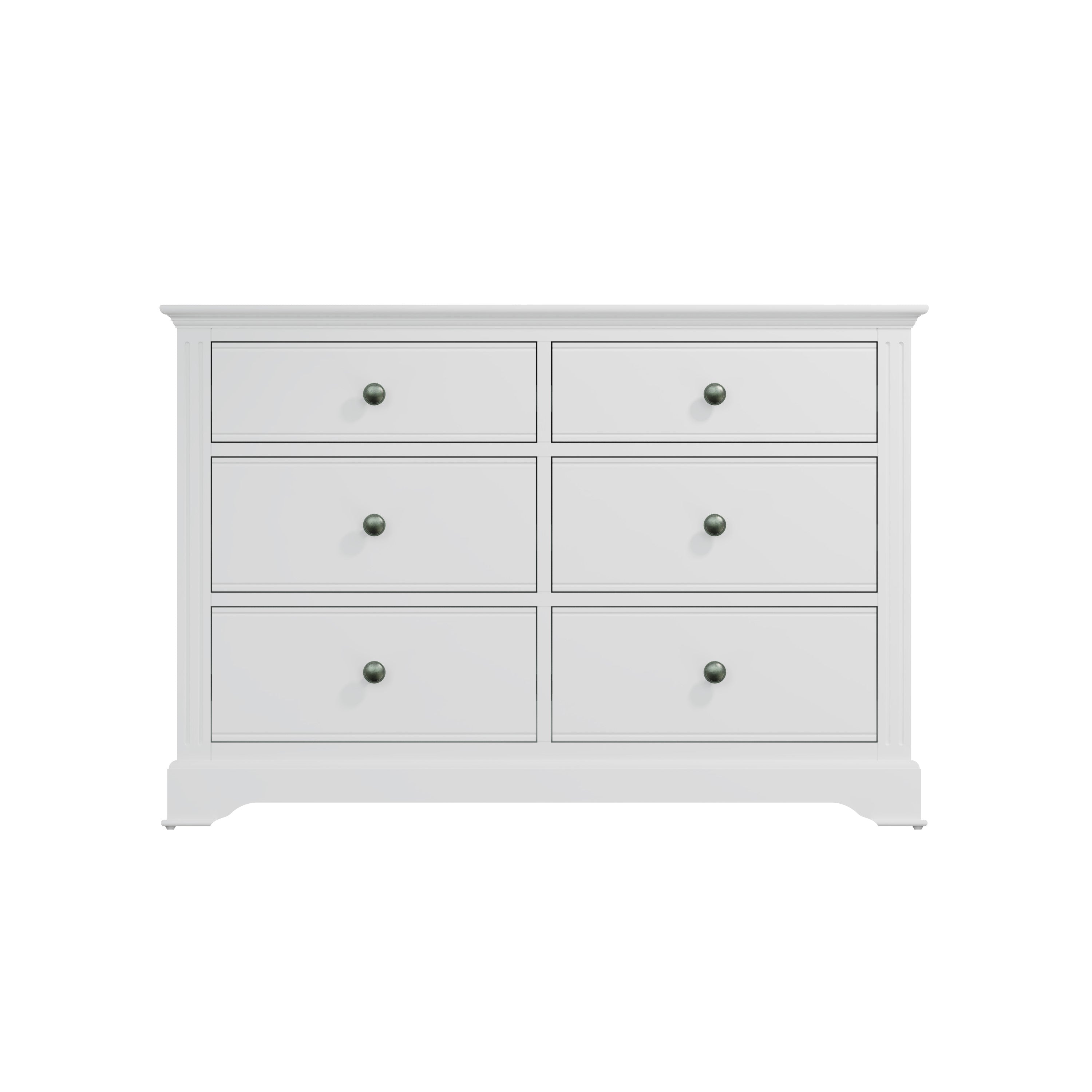 Starlight 6 Drawer Chest - White - BedHut