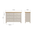 Stockholm 6 Drawer Chest - Dove Grey - BedHut