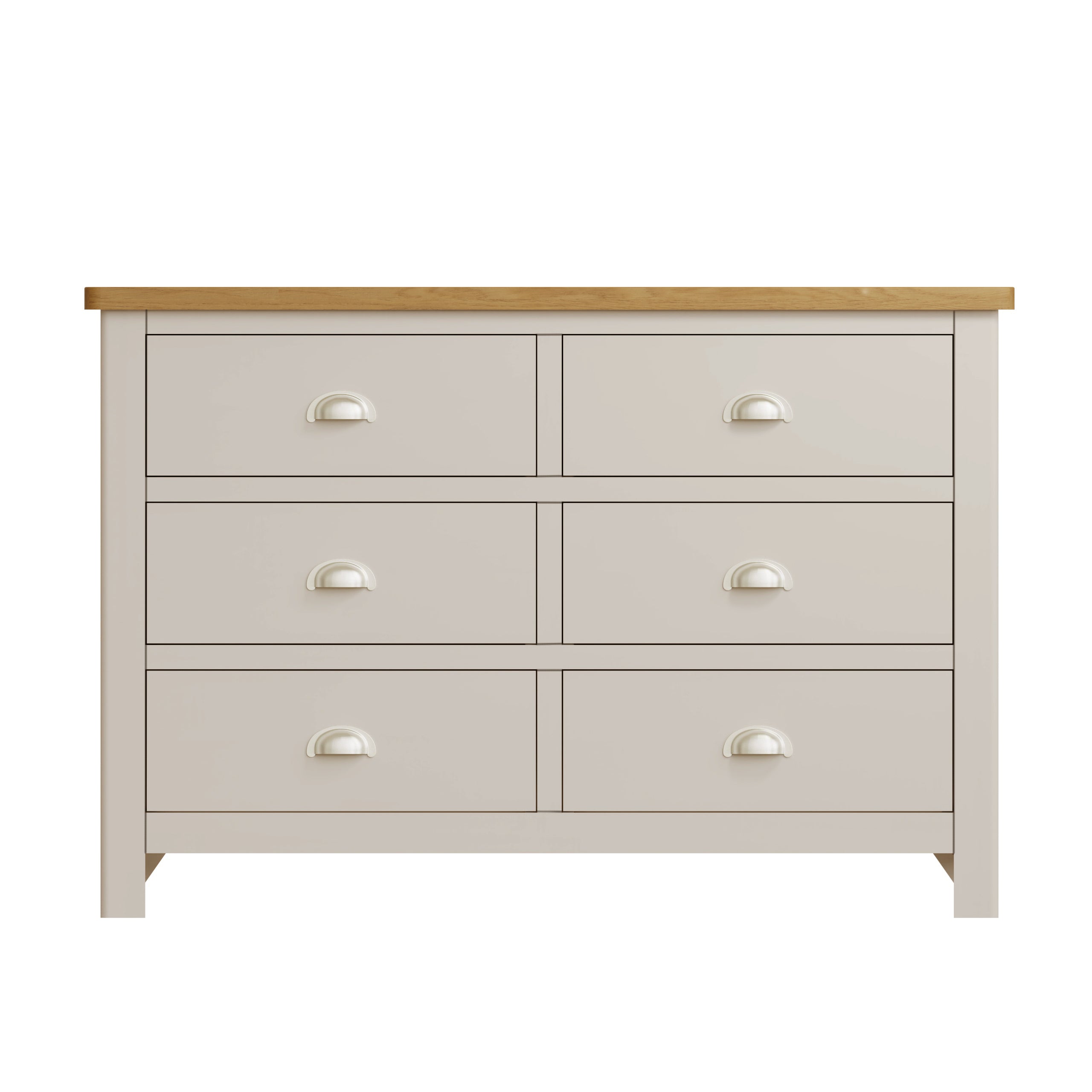 Stockholm 6 Drawer Chest - Dove Grey - BedHut