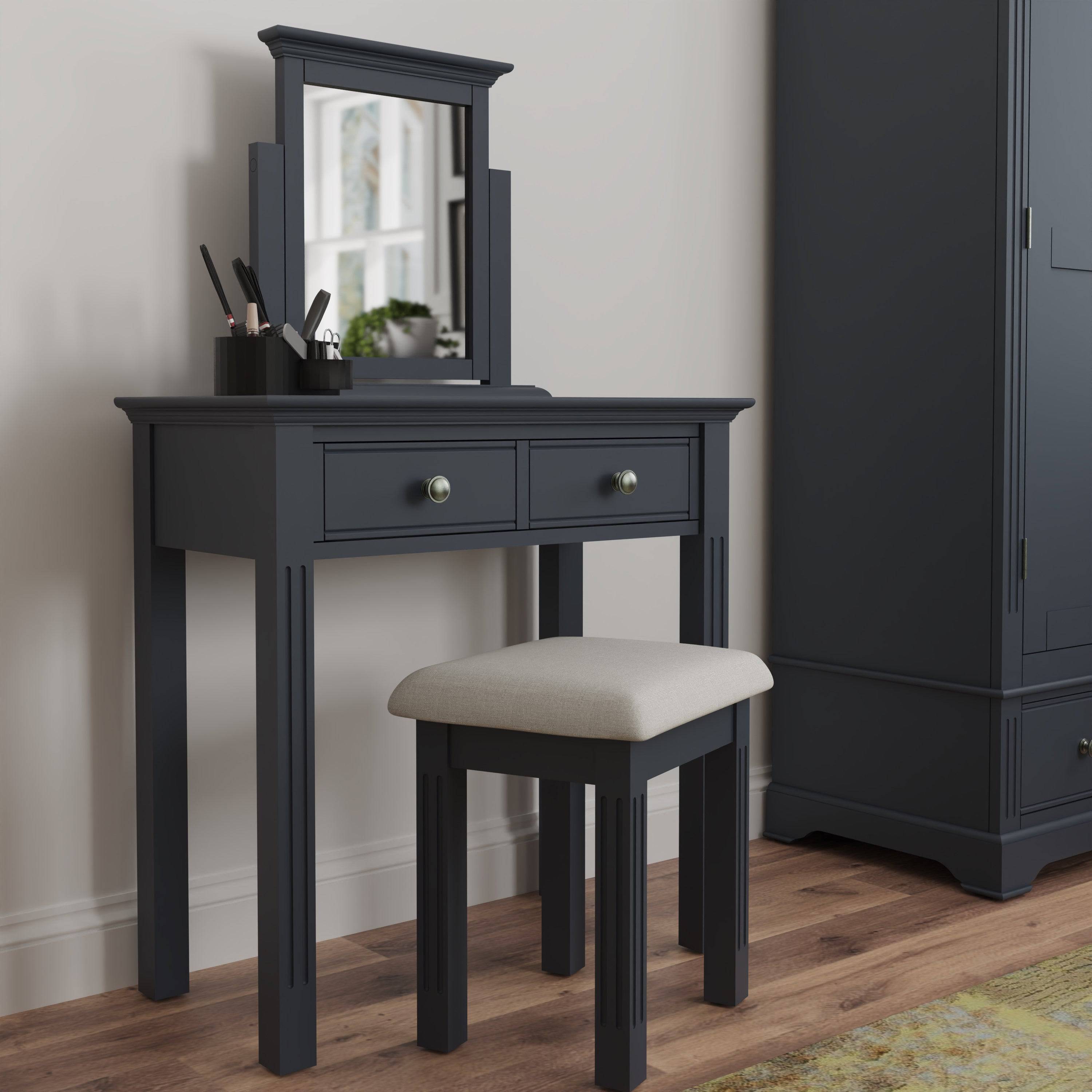Starlight Trinket Mirror - Midnight Grey - BedHut