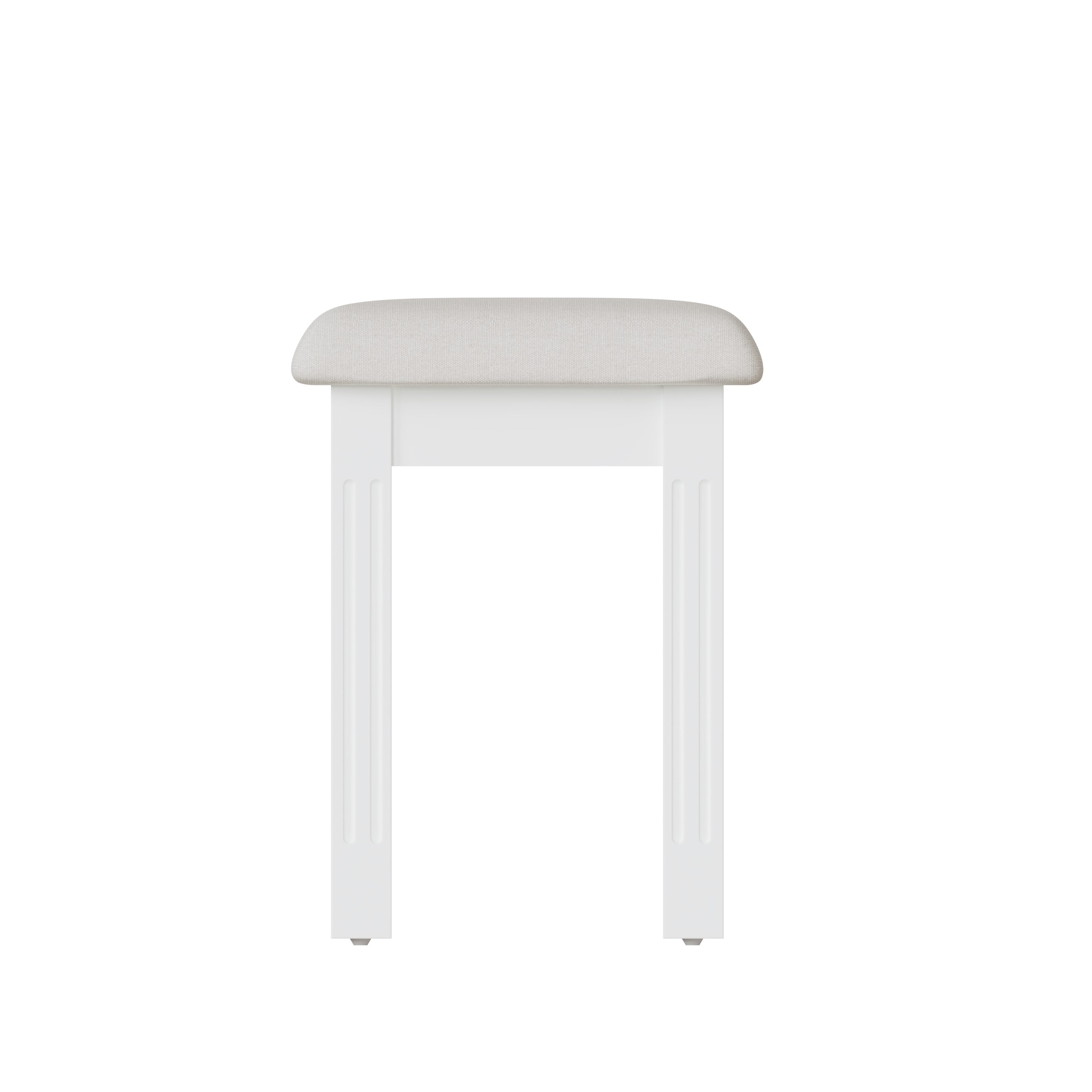 Starlight Dressing Stool - White - BedHut