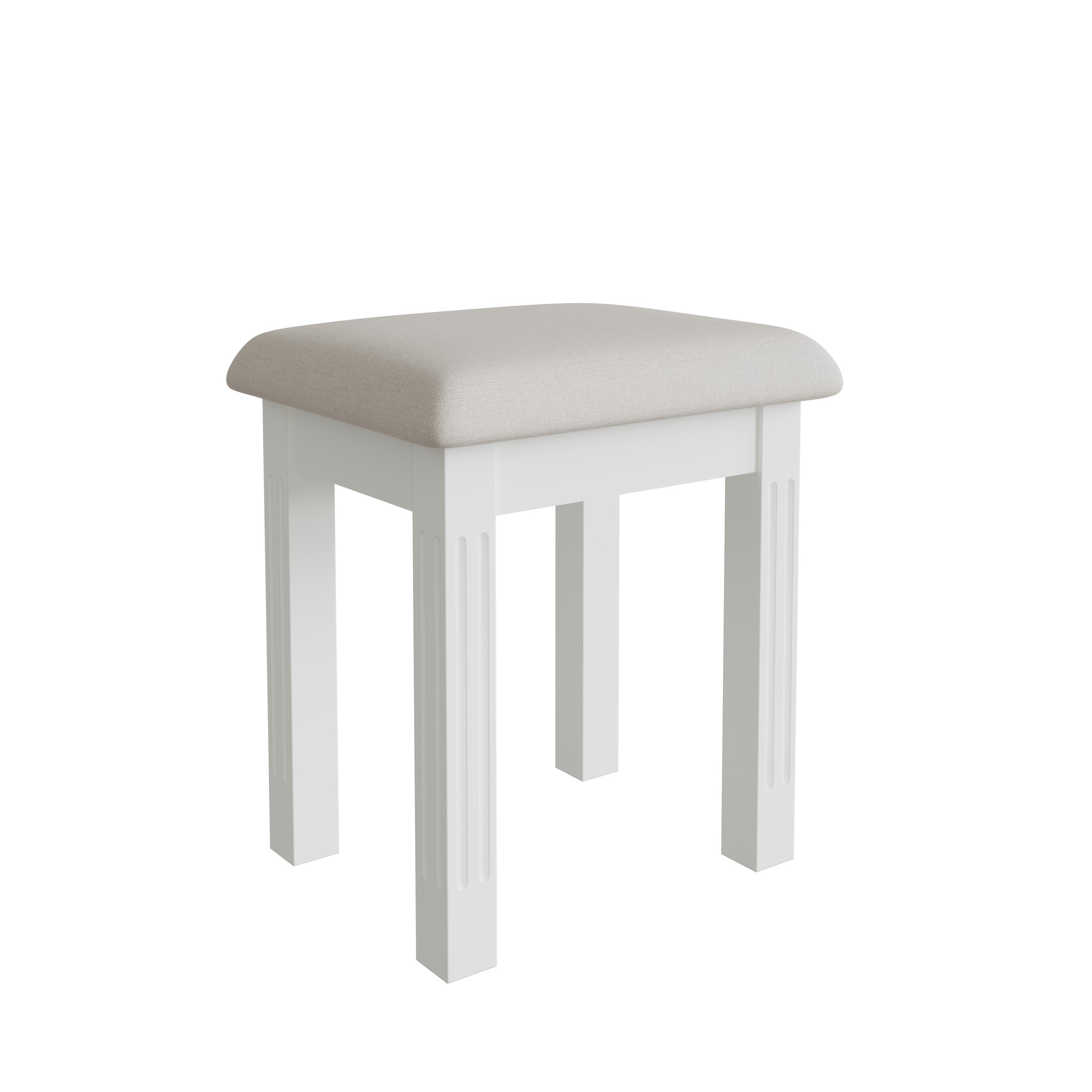 Starlight Dressing Stool - White - BedHut