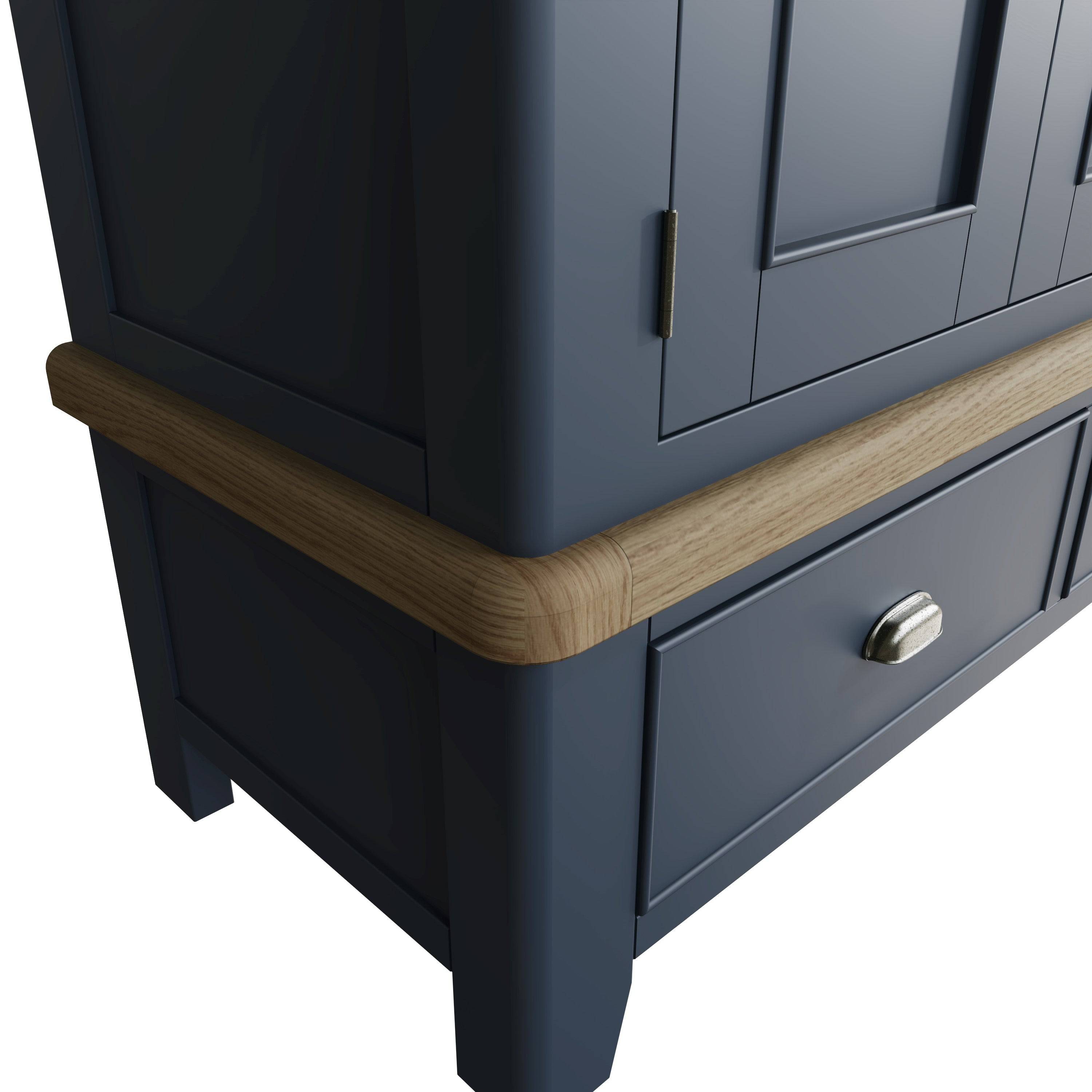 Atlantic 3 Door Wardrobe - Blue - BedHut