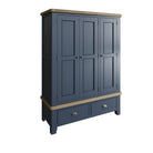 Atlantic 3 Door Wardrobe - Blue - BedHut