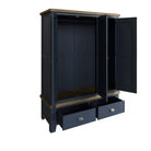 Atlantic 3 Door Wardrobe - Blue - BedHut