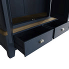 Atlantic 3 Door Wardrobe - Blue - BedHut