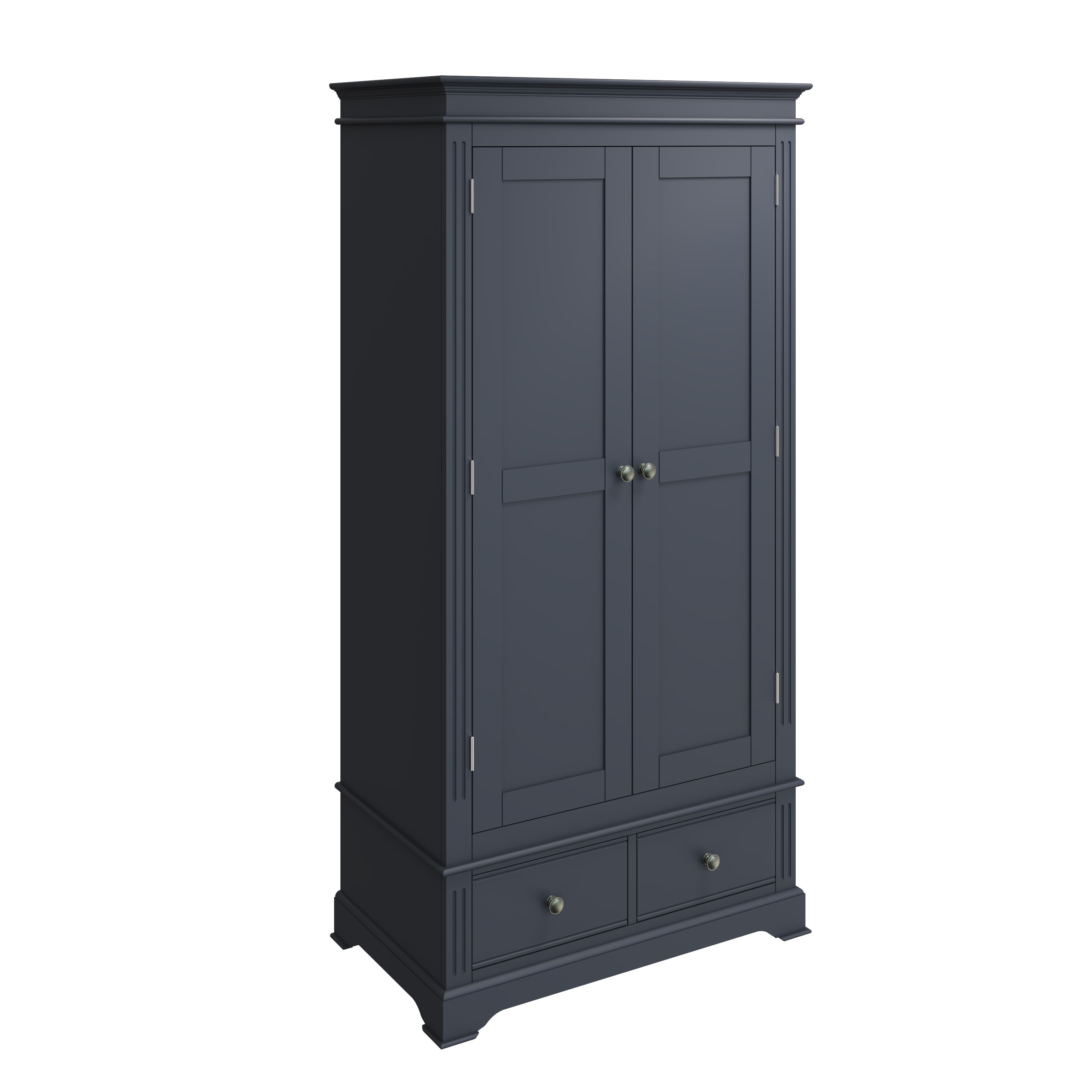 Starlight 2 Door Wardrobe - Midnight Grey - BedHut