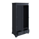 Starlight 2 Door Wardrobe - Midnight Grey - BedHut