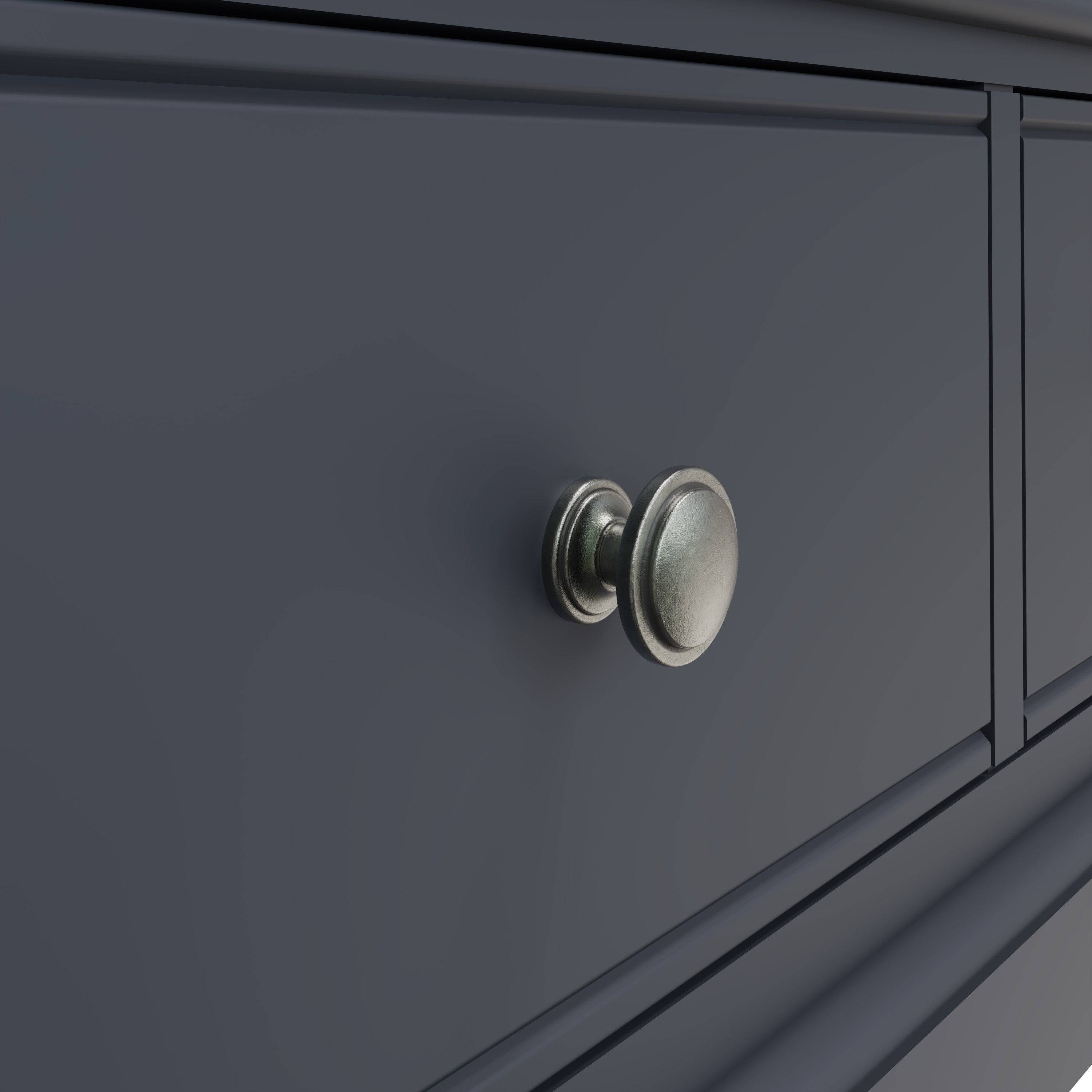 Starlight 2 Door Wardrobe - Midnight Grey - BedHut