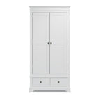 Starlight 2 Door Wardrobe - White - BedHut